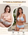 Wireless Comfort Nursing Bra for Women – Light Blue