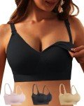 iLoveSIA 3-Pack Seamless Nursing Bras for Moms