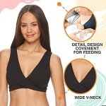 Lamaze Women's Cotton Spandex Nursing Sleep Bra - Black