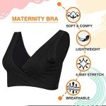 Lamaze Women's Cotton Spandex Nursing Sleep Bra - Black