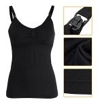 Zerodis Women's Nursing Tank Top with Bra