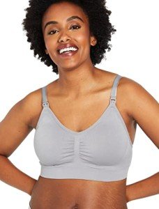 Grey Seamless Clip Down Nursing Bra, X-Large