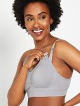 Grey Seamless Clip Down Nursing Bra, X-Large