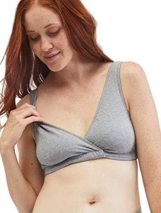 Wrap Front Nursing Sleep Bra for Moms - Grey