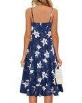 ULTRANICE Womens Summer Spring Dress 2023 Casual Floral Wrap V Neck Adjustable Spaghetti Ruffle Dresses(Floral27,M)