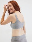 Wrap Front Nursing Sleep Bra for Moms - Grey