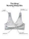Wrap Front Nursing Sleep Bra for Moms - Grey
