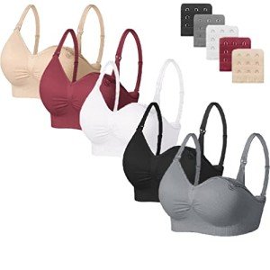 Jolies 5-Pack Seamless Nursing Sleep Bras
