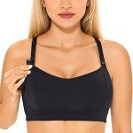 Gratlin Women's Wireless Nursing Sports Bra - Black
