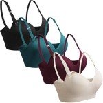 GXXGE Women's Wireless Nursing Bra Set - 4 Pack
