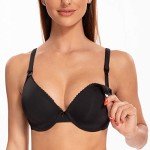 MeleneCa Plus Size Nursing Underwire Bra, Black
