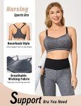 Gratlin Women's Wireless Nursing Sports Bra - Black