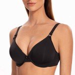 MeleneCa Plus Size Nursing Underwire Bra, Black