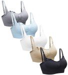 Suekaphin 5-Pack Wireless Nursing Bras - X-Large