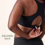 Women's Seamless Support Nursing Sports Bra, Black