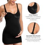 Nursing Tank Tops with Built-In Bra - 2 Pack