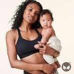 Women's Seamless Support Nursing Sports Bra, Black