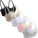 5-Pack Women's Seamless Nursing Bras - XX-Large