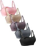 5-Pack Seamless Nursing Bras for Moms