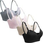 Seamless Wireless Nursing Bra Set for Moms
