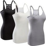 4-Pack Women's Nursing Tank Tops with Adjustable Straps