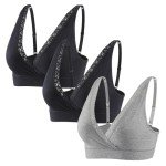 Lace Cotton Nursing Sleep Bras for Women