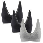 Lace Cotton Nursing Sleep Bras for Women