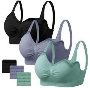 Angelhood Women's Seamless Sleep Nursing Bra Set