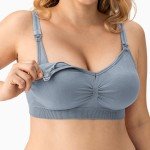 Angelhood Women's Seamless Sleep Nursing Bra Set