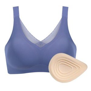 Seamless Post-Surgery Bra with Cotton Breast Forms
