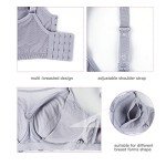 Everyday Mastectomy Bra with Pockets, Grey, 40B