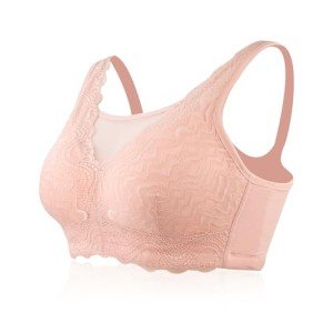 Everyday Mastectomy Bra with Pockets - Pink 38C