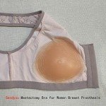 Light Pink Mastectomy Bra with Front Closure and Pockets