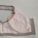 Light Pink Mastectomy Bra with Front Closure and Pockets