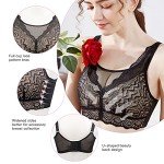 Black Mastectomy Bra with Pockets for Women
