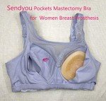 Silicone Pocketed Bra for Mastectomy - Grey 36C