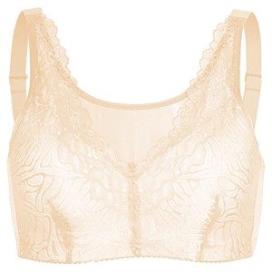 Beige Mastectomy Bra with Prosthesis Pockets, 38