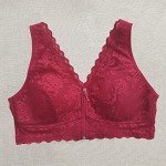 Soft Lace Mastectomy Bra with Pockets, Red