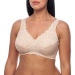 Frugue Women's Mastectomy Bra with Pockets - Beige