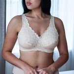 Frugue Women's Mastectomy Bra with Pockets - Beige