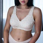 Frugue Women's Mastectomy Bra with Pockets - Beige