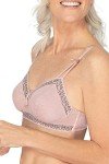 Amoena Women's Dreamy Pink Wire-Free Mastectomy Bra