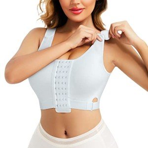 Wireless Front Adjustable Bra for Post-Surgery Comfort