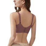 Purple Wireless Mastectomy Bra with Pockets - X-Large