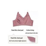 Purple Wireless Mastectomy Bra with Pockets - X-Large