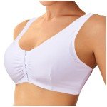 Front Closure Cotton Mastectomy Bra with Pocket