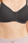 Amoena Mara Wire-Free Front Closure Mastectomy Bra - Dark Grey