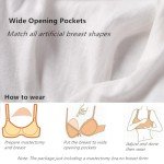 Sibrawom Women's Mastectomy Bra with Pockets