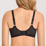 LADINE Women's Wire-Free Mastectomy Bra - Black 38E