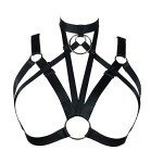 JELINDA Black Elastic Cupless Cage Bra Body